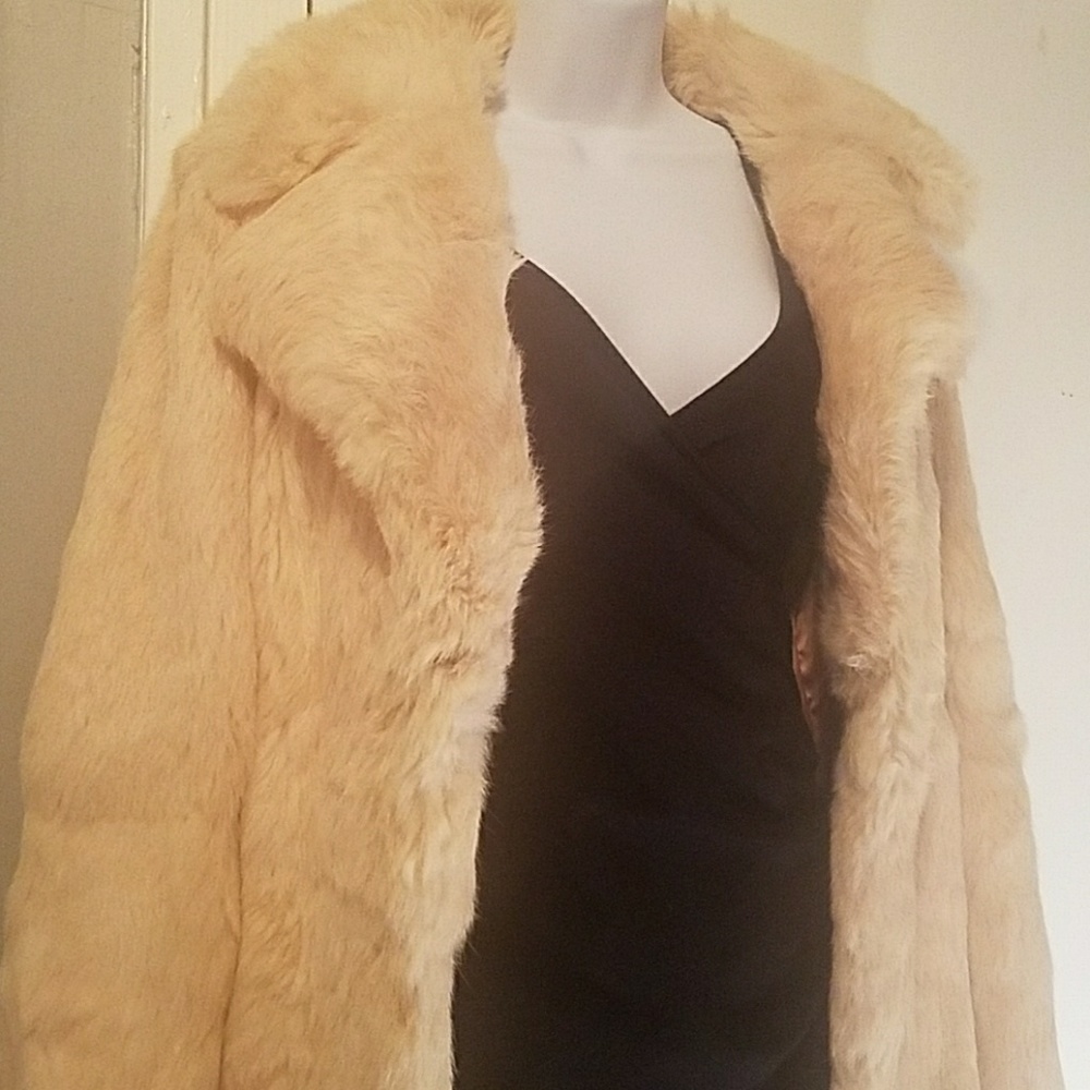 Vintage rabbit fur coat
